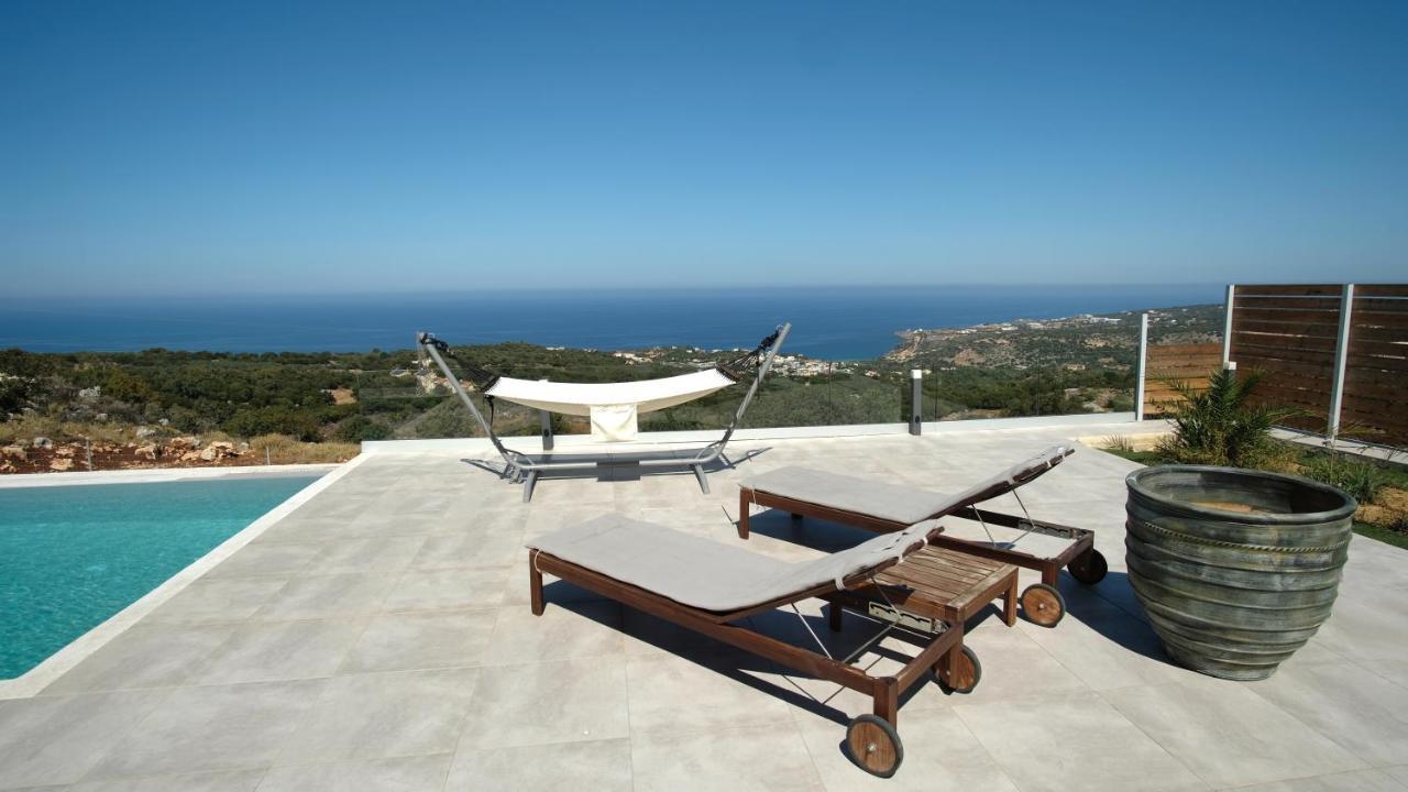Eva Villas West With Infinity Pool & And Panoramic Sea View Γεράνι Χανίων Εξωτερικό φωτογραφία