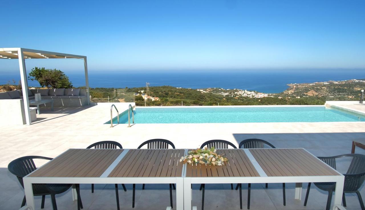 Eva Villas West With Infinity Pool & And Panoramic Sea View Γεράνι Χανίων Εξωτερικό φωτογραφία