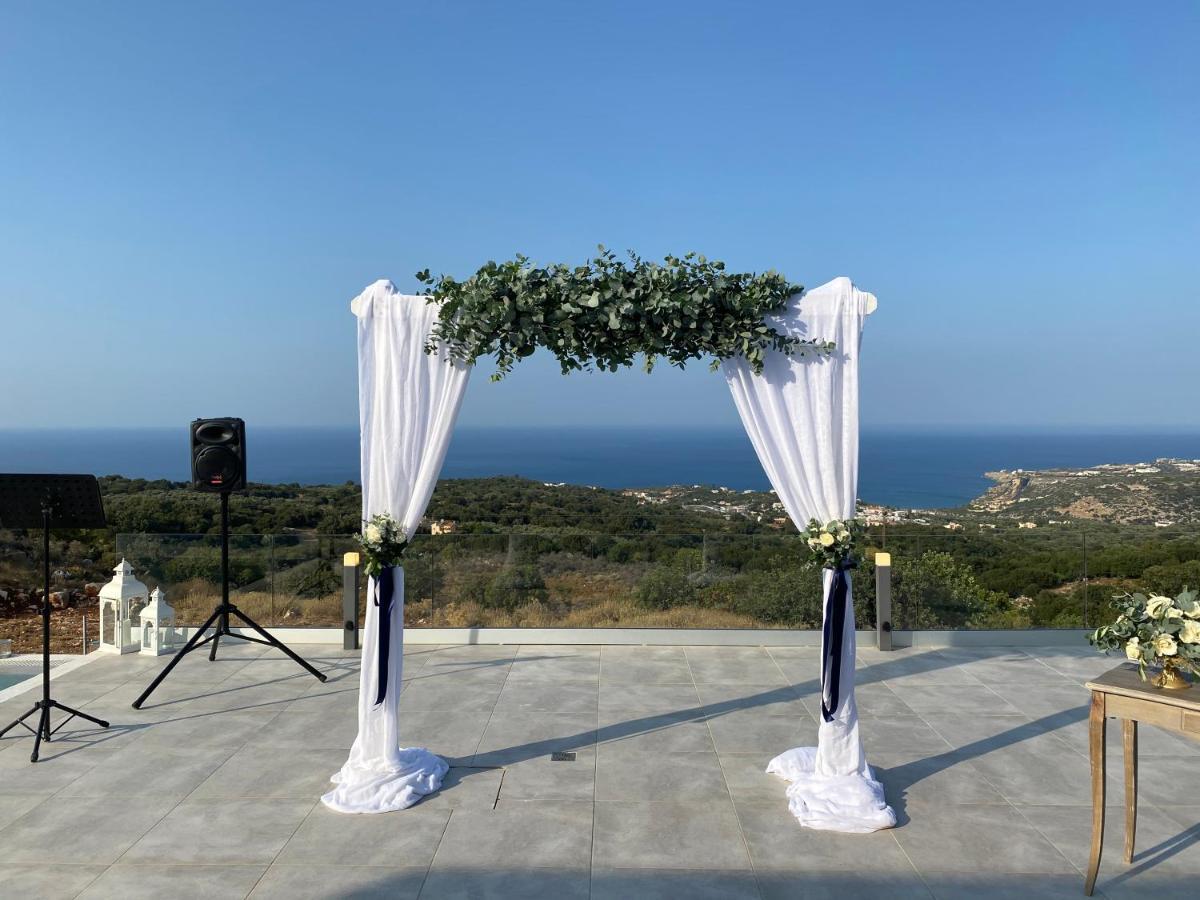 Eva Villas West With Infinity Pool & And Panoramic Sea View Γεράνι Χανίων Εξωτερικό φωτογραφία